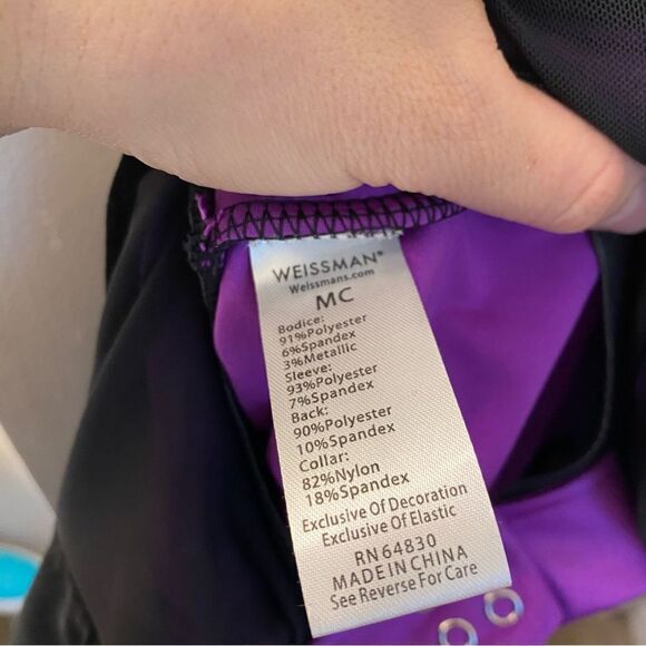 Weissman dance costume black vest You're The Cream In My Coffee 13575 child MC - Picture 8 of 9